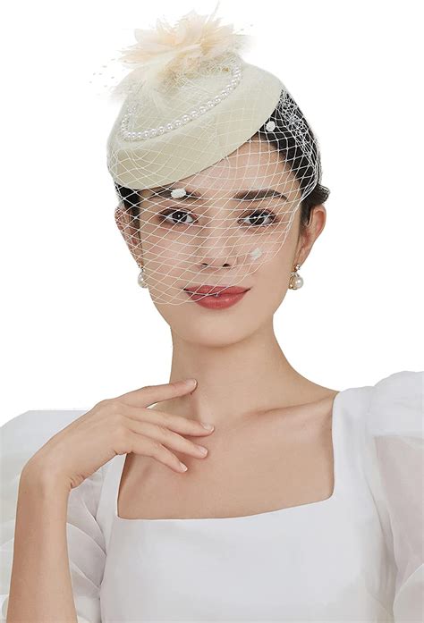 babeyond veil fascinator hat for women tea party kentucky fascinator hat pillbox hat derby