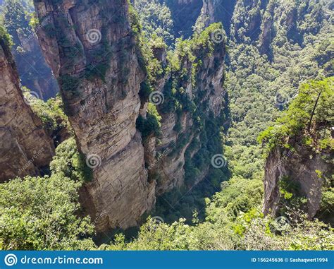 Zhangjiajie National Forest Park Gigantic Quartz Pillar Mountains