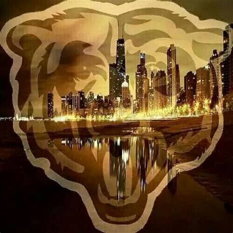Chicago Bears And Skyline Chicago Bears Wallpaper Chicago Bears Pictures Chicago Bears Logo