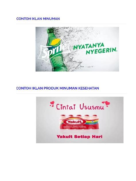 Contoh Iklan Minuman - My Ads