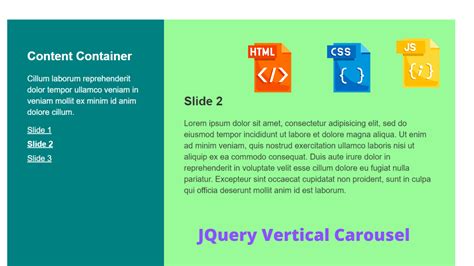 Jquery Vertical Carousel Using Html Css And Javascript Code
