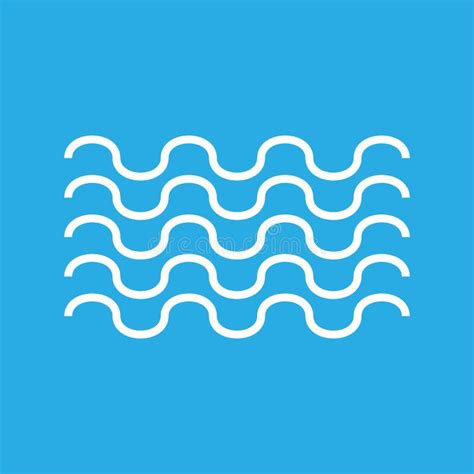 Waves Outline Icon Stock Vector Illustration Of Ocean 138613721