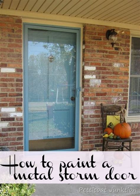 Just make sure you or your painter uses tape to get a beautiful, clean line on the edge. Painted Metal Storm Door And Front Door | Home Improvement ...