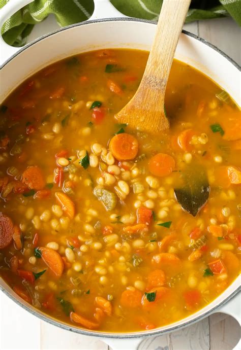 In the meantime, place beans in a large pot with water to cover; Vegetarian Navy Bean Soup Recipe - A Spicy Perspective ...