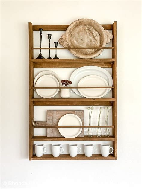 Wooden Plate Display Rack Wall Mount Justindrew