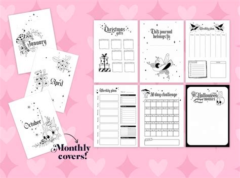 Printable Bullet Journal Bundle Bullet Journal Printables Premade