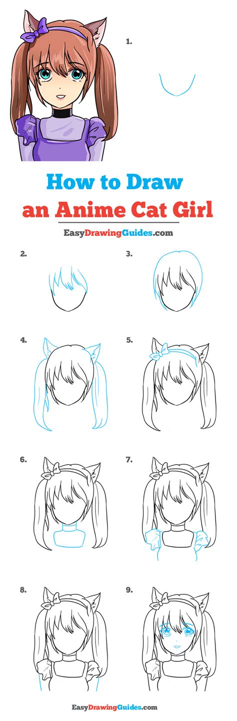 Anime Character Drawing Guide Female Anime Character Face Drawing