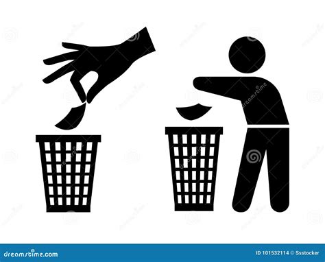 Tidy Man Do Not Litter Symbols Keep Clean Dispose Carefully Clipart And