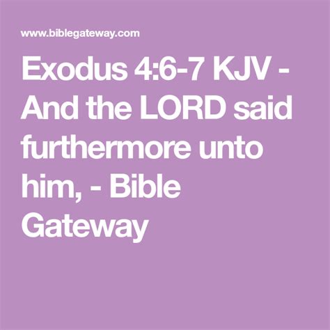 Exodus 46 7 Kjv And The Lord Said Furthermore Unto Him Bible