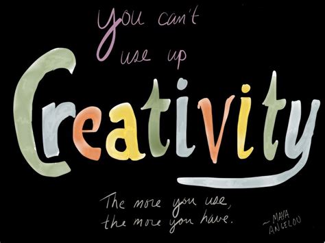 You Cant Use Up Creativity The More You Use The More