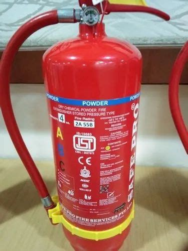 Mild Steel Co2 Based Abc 4kg Fire Extinguisher For Factory Capacity