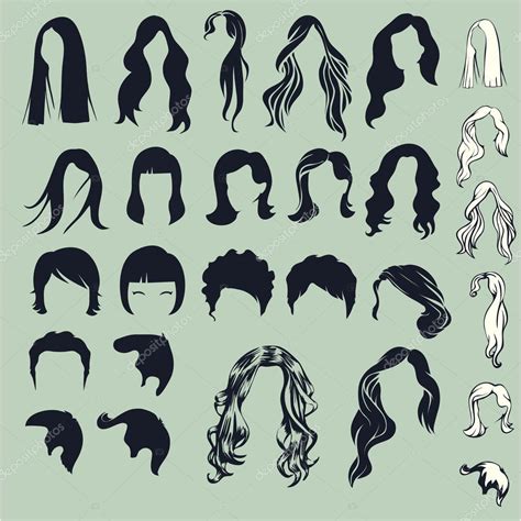 hair silhouettes woman hairstyle stock vector image by ©eveleen 35815263