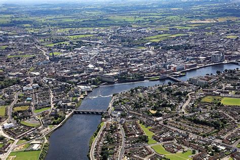 Limerick City Aerial View Looking South From Thomond Bridge
