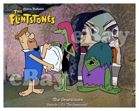 Rare Flintstones Cartoon Color Photo Hanna Barbera Studios Gruesomes