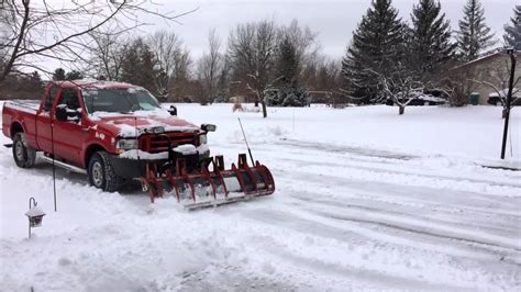 Hiniker C Snow Plow On 03 Ford F 250 In Wi Youtube