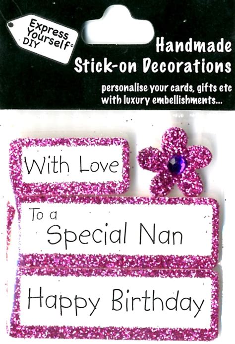 Happy Birthday Special Nan Diy Greeting Card Toppers Diy