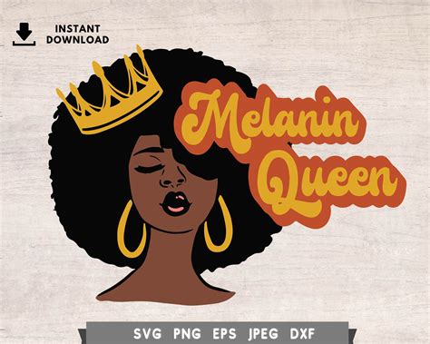 Melanin Queens Svg Afro Svg Clipart Cutting File Cricut Etsy