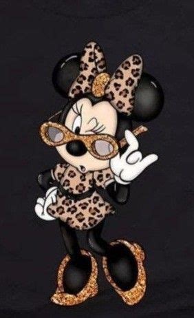 A Mickey Mouse Figurine With Leopard Print On It S Head And Sunglasses