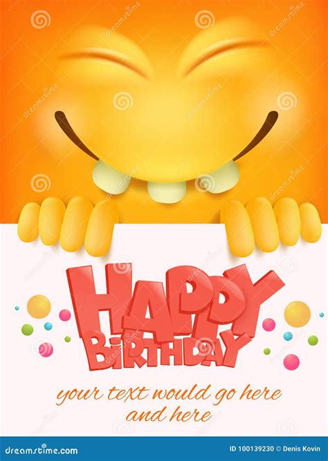 Smiley Birthday Emoji Vector Set Smileys Emoticon Birthday Party Icon