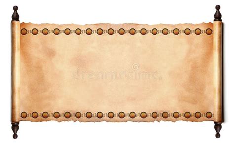 Scroll With Egyptian Papyrus Isolated Over A White Background Ad