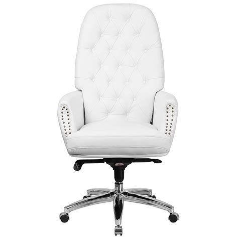 Check out our desk chair with arms selection for the very best in unique or custom, handmade pieces from our furniture shops. Flash Furniture High Back Traditional Tufted White Leather ...