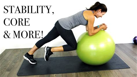 Core And More Stability Ball Workout Intermediate Level Youtube