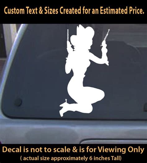 Beautiful Cowgirl Sexy Fun Decal Sticker Free Shipping By A Decals