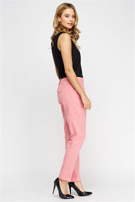 Pink Tailored Trousers Just