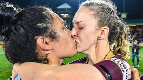 State Of Origin 2018 Kiss Truth Behind Karina Brown Vanessa Foliaki