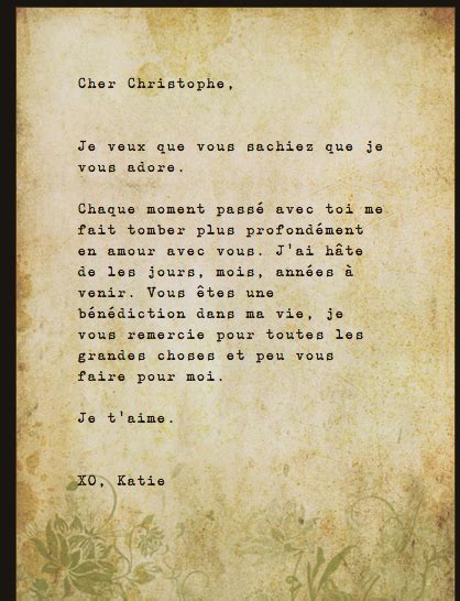 A Love Letter In French Simply Beautiful Expression Of Love Vintage Letter Co En