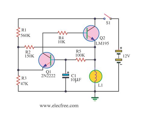 A Lamp Flasher Circuit Using Transistors Under Repository Circuits