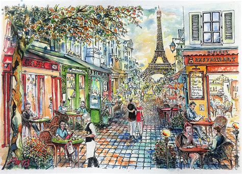 Paris Street Cafe Scene