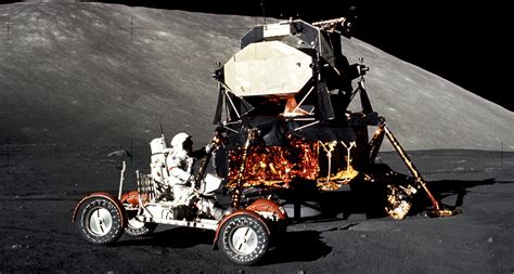 Apollo 17 Gene Cernan In Lunar Roving Vehicle Moon Nasa Science