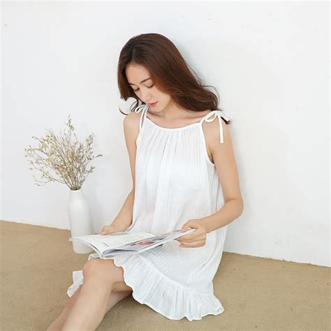 2017 Brand Sleep Lounge Women Sleepwear Cotton Nightgowns Sexy Long