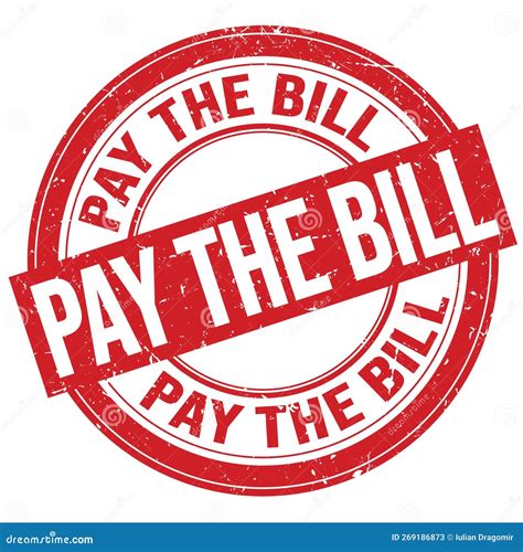 PAY the BILL Text Written on Red Round Stamp Sign Stock Illustration