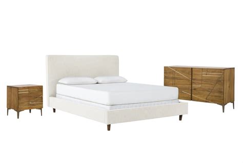Dean Sand King Upholstered Panel 3 Piece Bedroom Set With Talbert