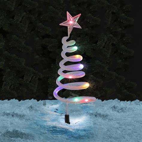 Led Light Up Spiral Christmas Xmas Tree Pathway Finder Lights Garden