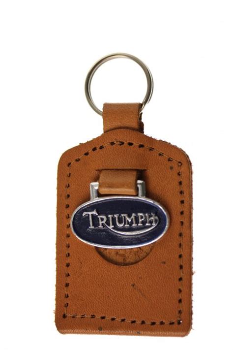 Triumph Motorcycle Key Rings Handmade Keyrings Classic Leather Fobs