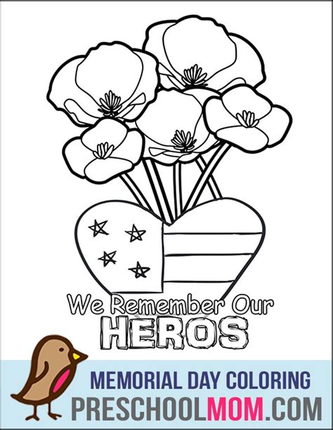 Free download 39 best quality free printable scarecrow coloring pages at getdrawings. Memorial Day Coloring Page & Card | Memorial day coloring ...
