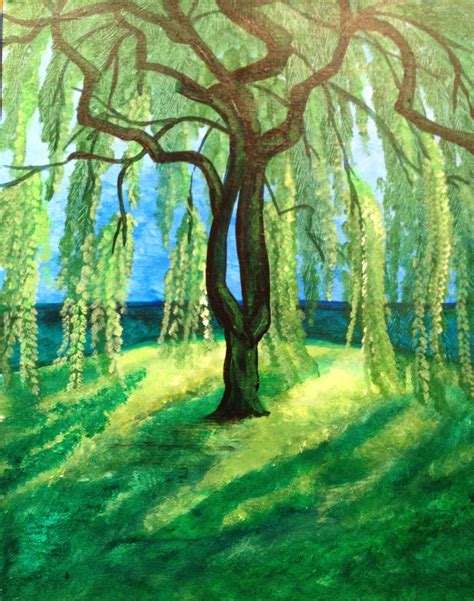 Pinots Palette Galleria Painting Library Willow Tree Art Tree