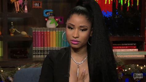 nicki minaj suffers nip slip while discussing past wardrobe malfunctions entertainment tonight