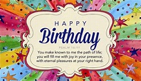 Free Happy Birthday - Psalm 16:11 eCard - eMail Free Personalized ...