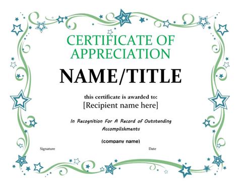 30 Free Certificate Of Appreciation Templates And Letters