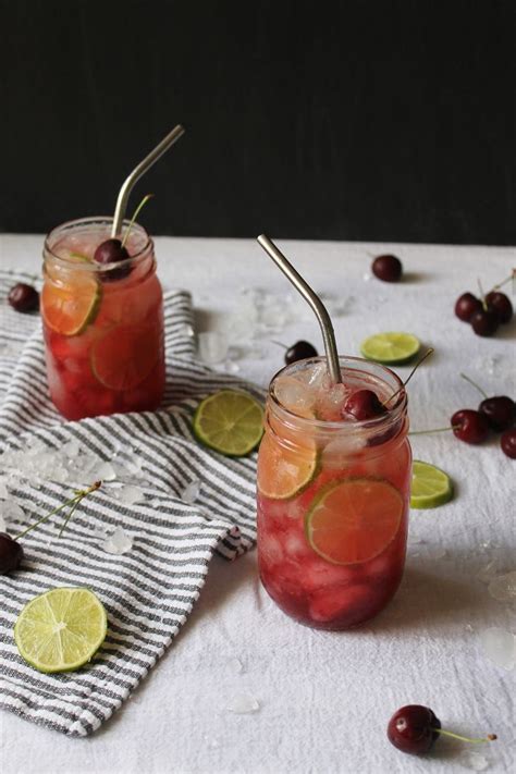 Or a slice of orange. Cherry Limeade Gin and Tonic — My Diary of Us | Gin drink ...