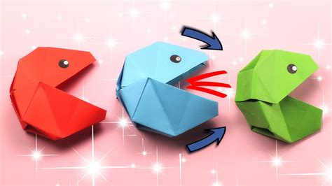 Origami Paper Pacman 🟡 How To Make Origami Fidget Toy 🔴 Paper Toys 🟢