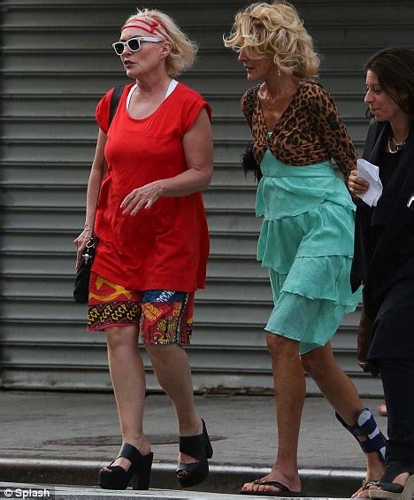 Debbie Harry Tries To Roll Back The Decades In A Headband And Wacky Shorts Daily Mail Online
