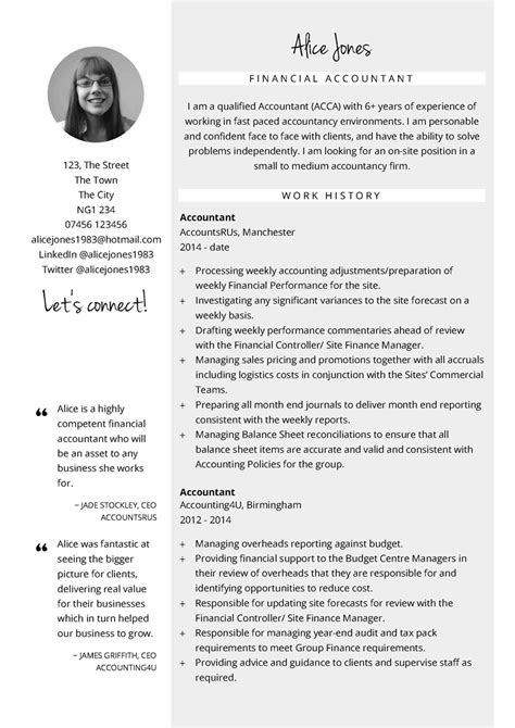 Customize the cv template to your personality by changing the color, font and layout. Accounts and finance free Word CV template - CV Template ...