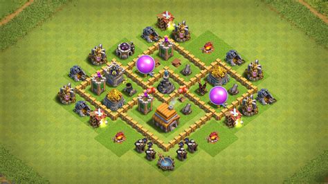 Clash Of Clans Th5 Base Layout - Th5 Hybrid Base layout with Layout's link