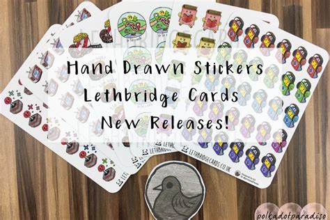 New Hand Drawn Stickers From Lethbridge Cards Polkadotparadiso