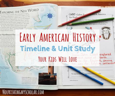 Early American History Timeline And Unit Study Nourishing My Scholar
